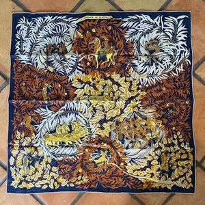 Authentic HERMÉS Silk Scarf La Promenade de Platon